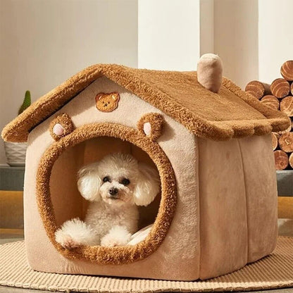Foldable Pet House Removable Washable Cat House Puppy Cave Sofa Pet Bed House Fo