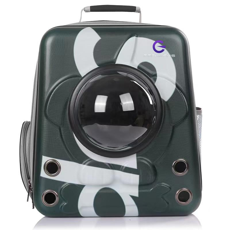 GENMARKS Airline Approved Bubble Cat Backpack for Small to Medium Dogs and Cats – Ideal for Hiking, Travel, and Outdoor Activities, Blue