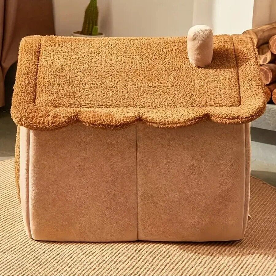 Foldable Pet House Removable Washable Cat House Puppy Cave Sofa Pet Bed House Fo